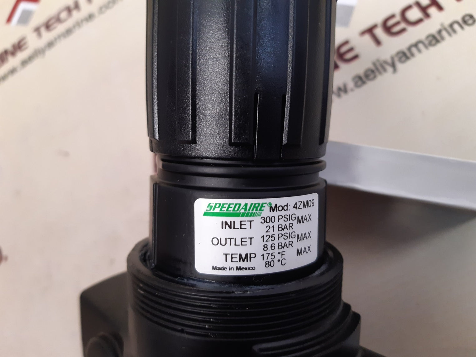 Speedaire 4zm09 regulator 300 psig