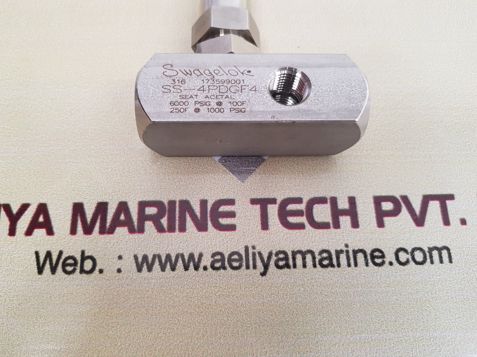 Swagelok ss-4pdgf4 needle valve