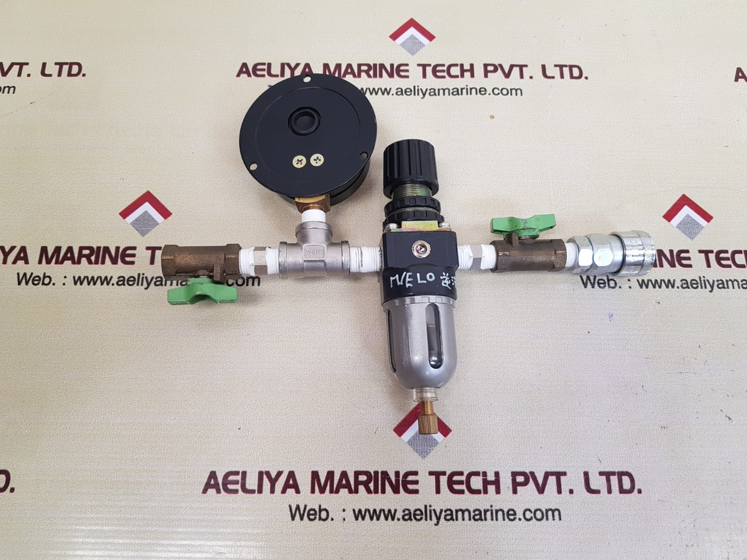 Nihon seiki bn-3r21f-8 air equipment with nsk pressure gauge