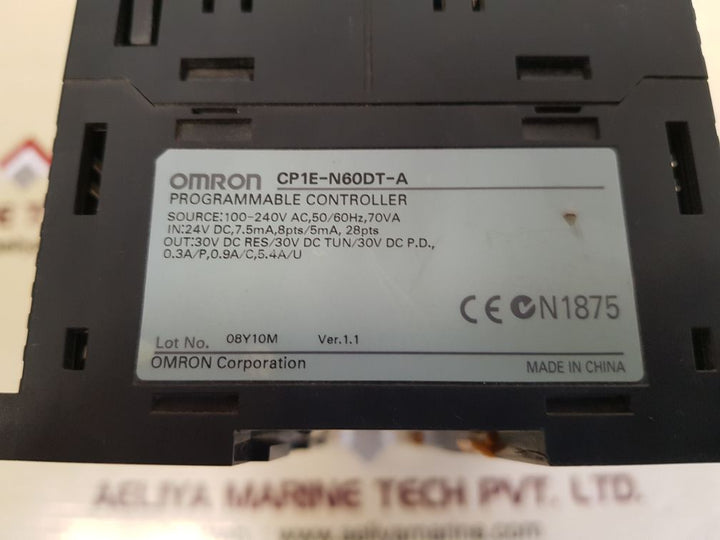 Omron cp1e-n60dt-a programmable controller