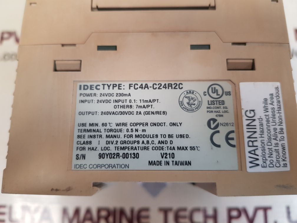 Idec fc4a-c24r2c programmable logic controllers