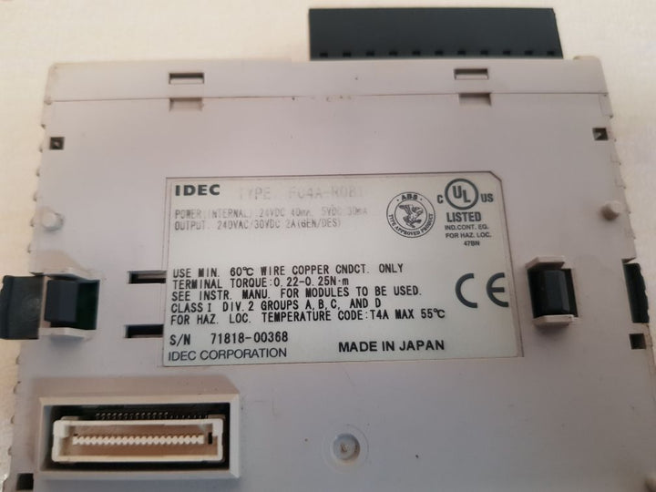 Idec fc4a-r081 digital i/o module