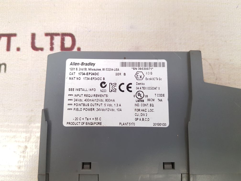 Allen-bradley 1734-ep24dc ser. b expansion power supply used