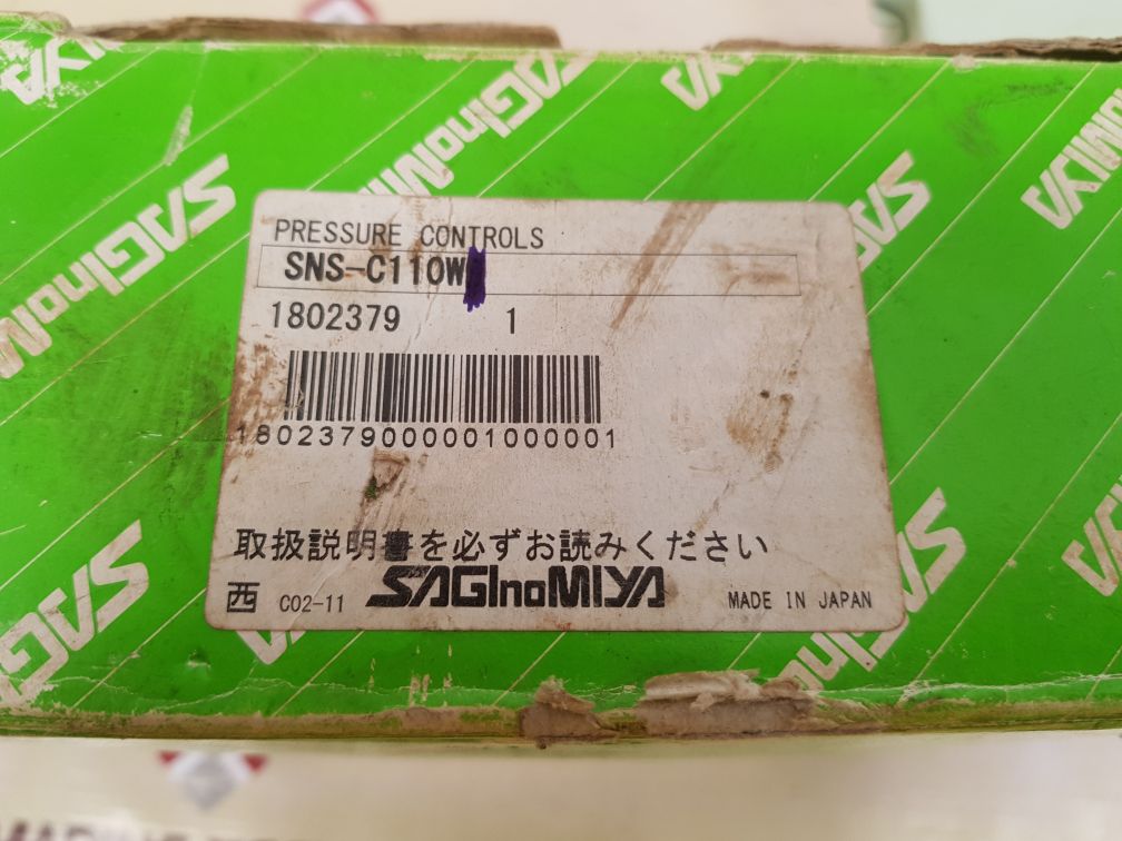 Saginomiya sns-c110w pressure controls switch range 0.1 ~ 1 mpa