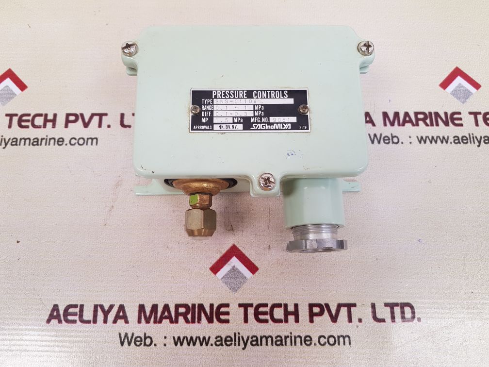 Saginomiya sns-c110w pressure controls switch range 0.1 ~ 1 mpa