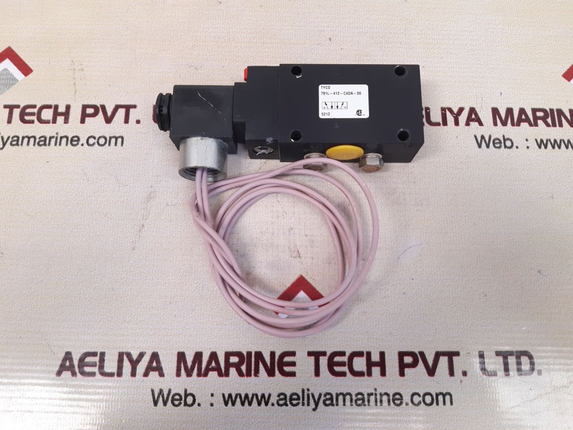 Tyco 791l-412-c4da-00 solenoid valve with av 7019-9dac coil 