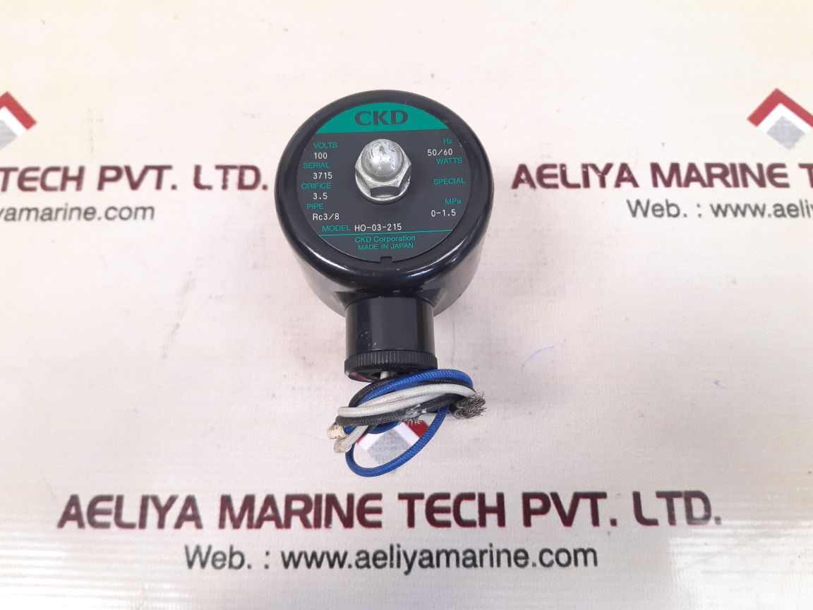 Ckd ho-03-215 brass solenoid valve used