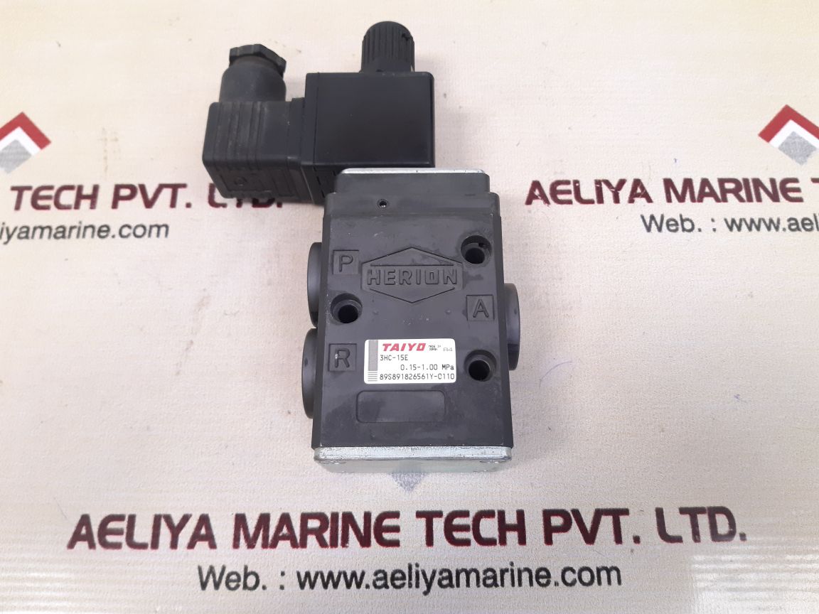 Taiyo 3hc-15e-24s4 solenoid valve with hr02-24s4