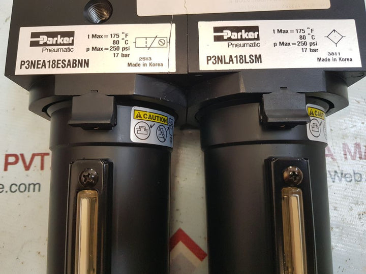 Parker pneumatic p3nea18esabnn with p3nla18lsm  filter 