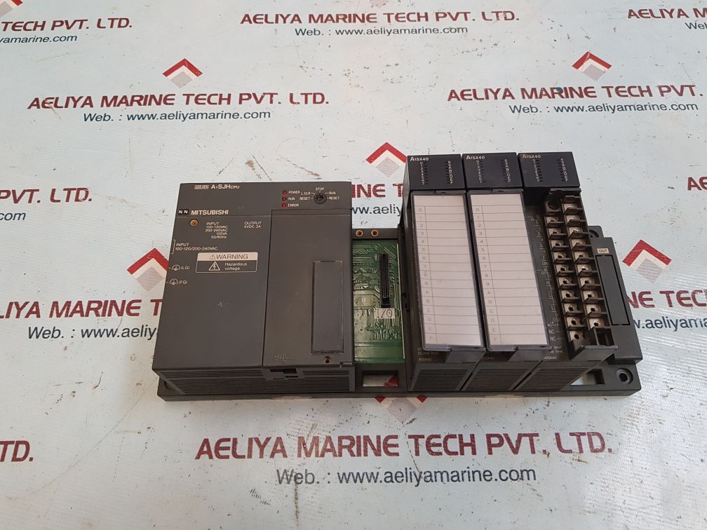 Mitsubishi melsec a1sjhcpu cpu unit with a1sx40 module
