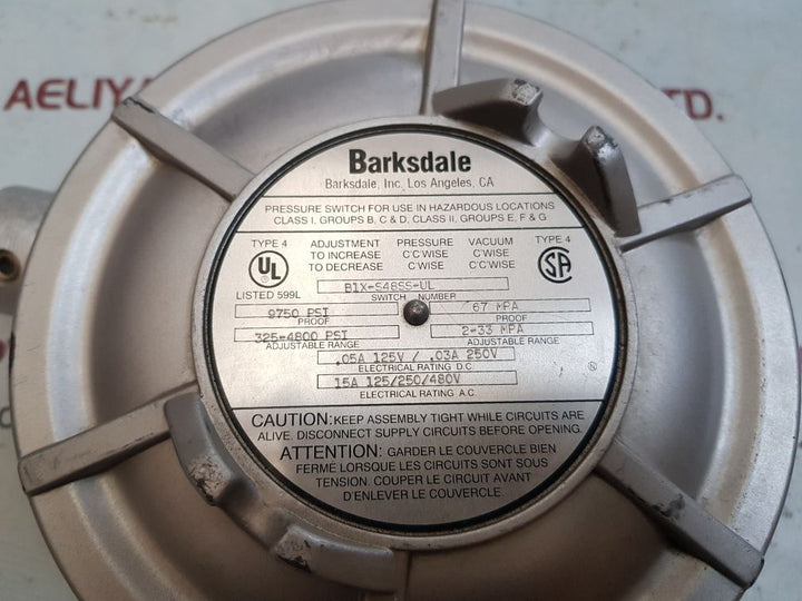 Barksdale b1x-s48ss-ul electric pressure switch
