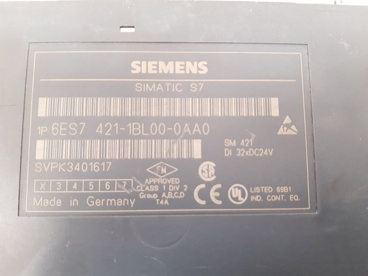 Siemens simatic s7 6es7 421-1bl00-0aa0 digital input module