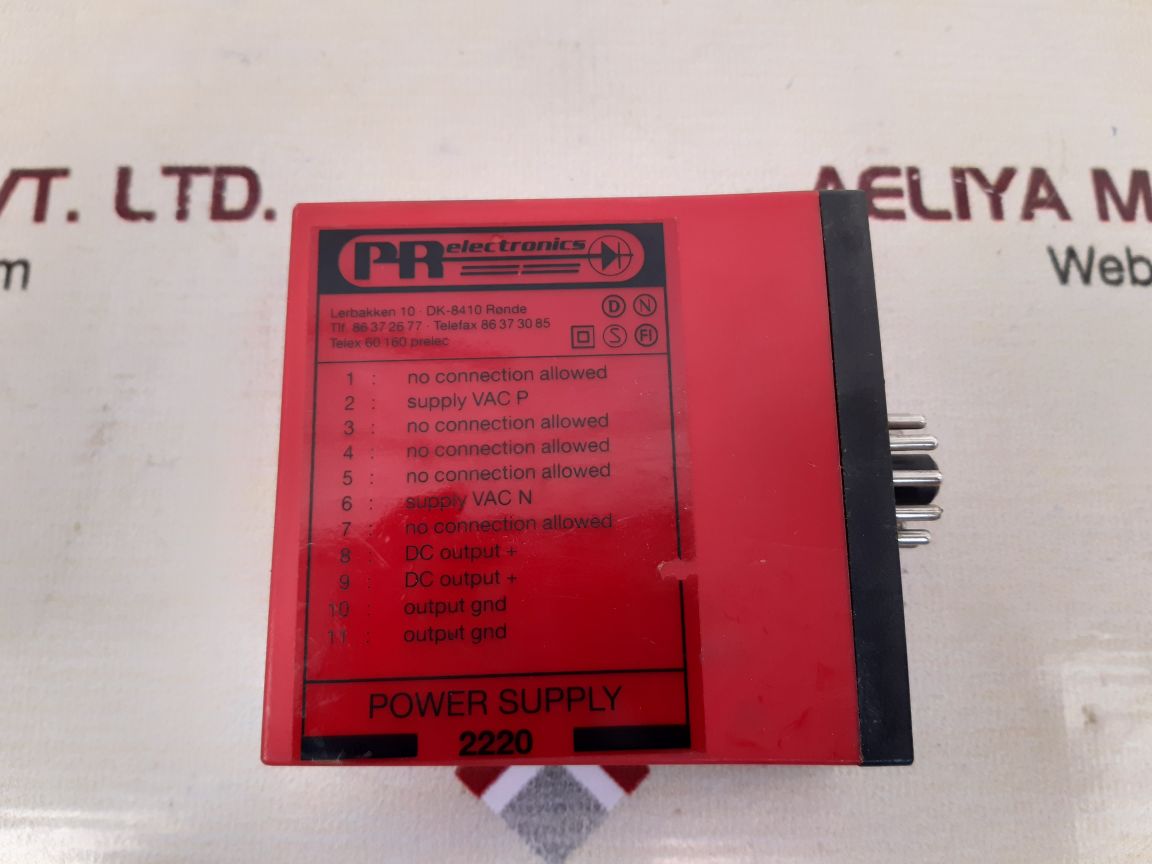 Pr electronics 2220 b1 power supply 230v~ 15va 50/60hz