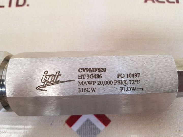 Ipt cv9mfs20 check valve 20,000 psi