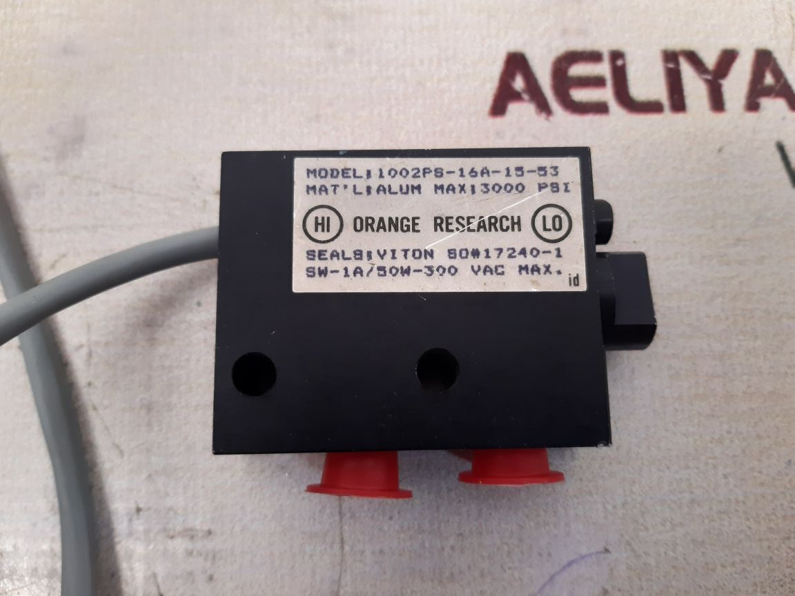 Orange research 1002ps-16a-15-53 pressure switch