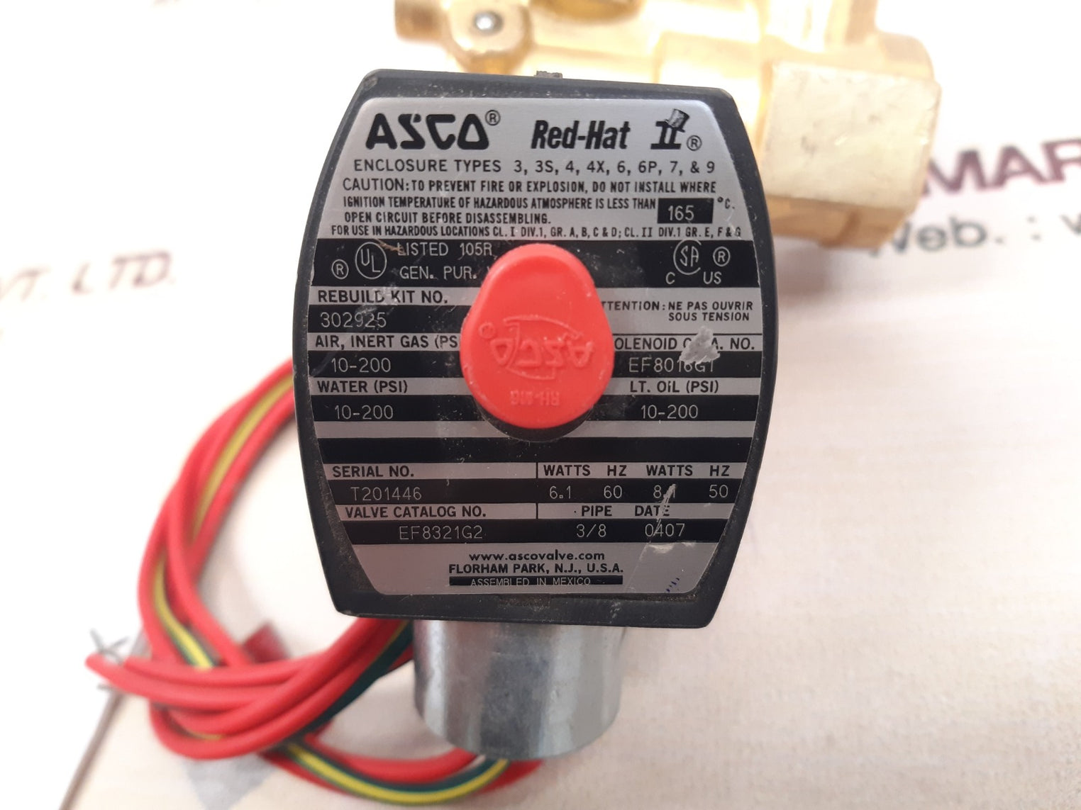 Asco Ef8016G1 Solenoid Valve