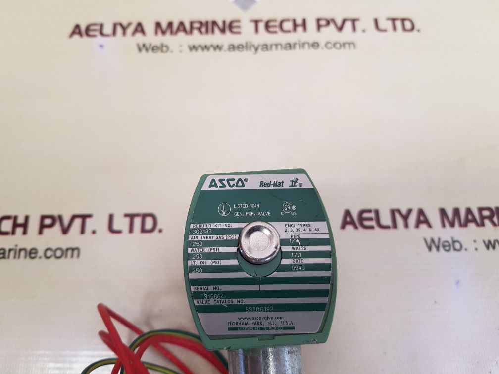 Asco 8320g192 solenoid valve 250psi