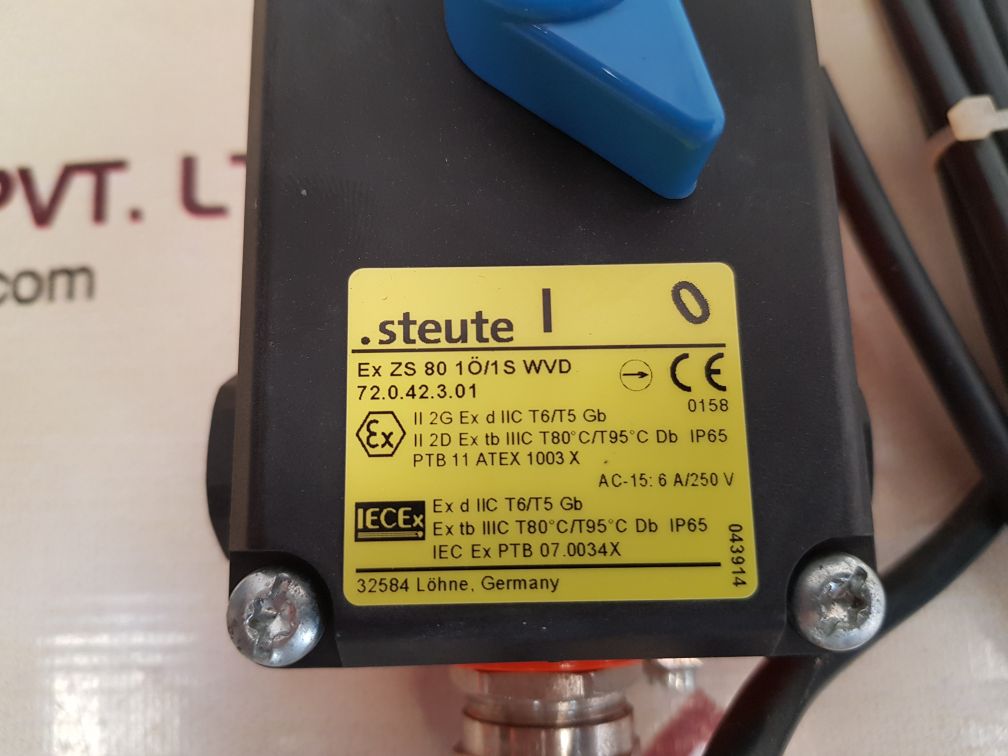 Steute ex zs 80 1o/ 1s wvd emergency pull-wire switch with safety function