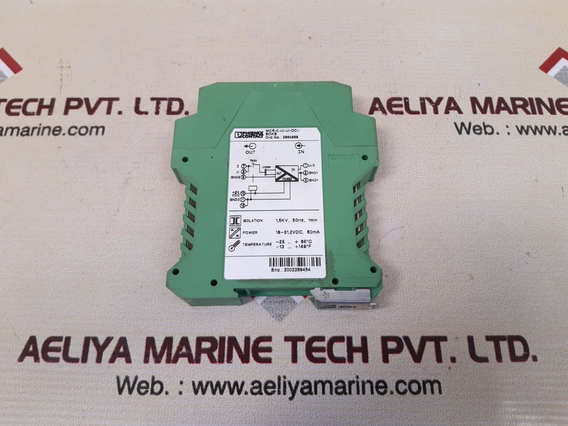 Phoenix contact mcr-c-ui-ui-dci-soks signal conditioner 2864969