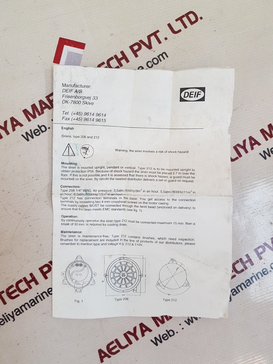 Deif malling siren 212.10