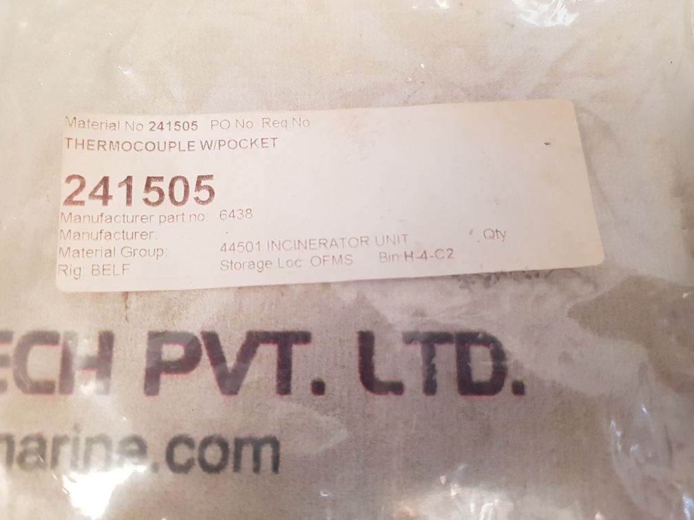 6438 thermocouple with pocket