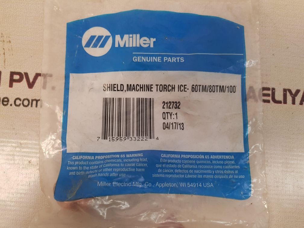 Set of 3x Miller 212732 shield machine torch ice-60tm/80tm/100