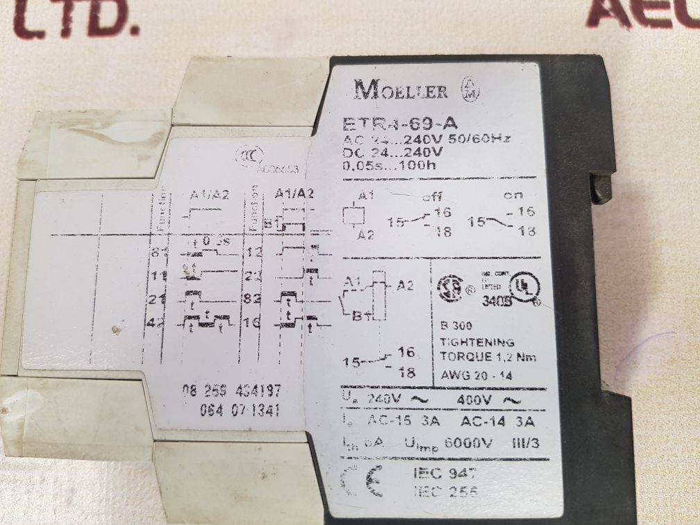 Moeller etr4-69-a timing relay