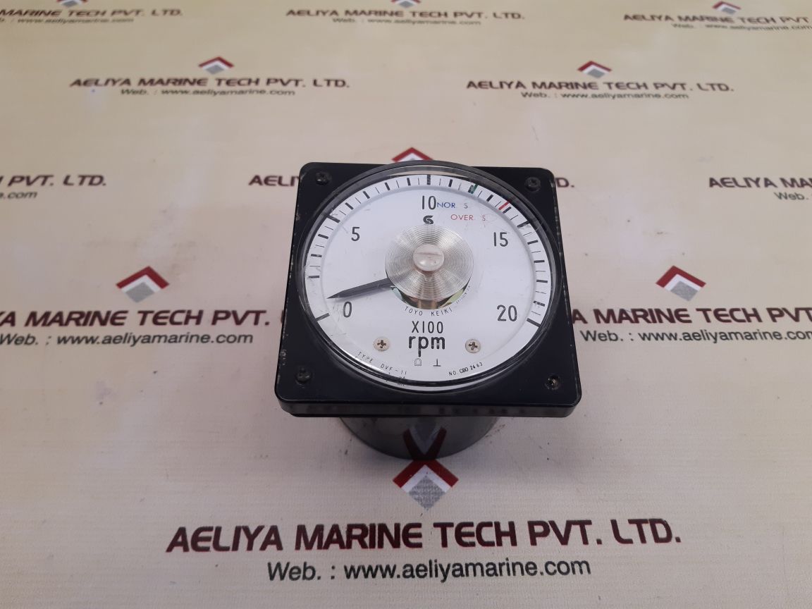 Toyo keiki dvf-11 x100 0-20 rpm meter 