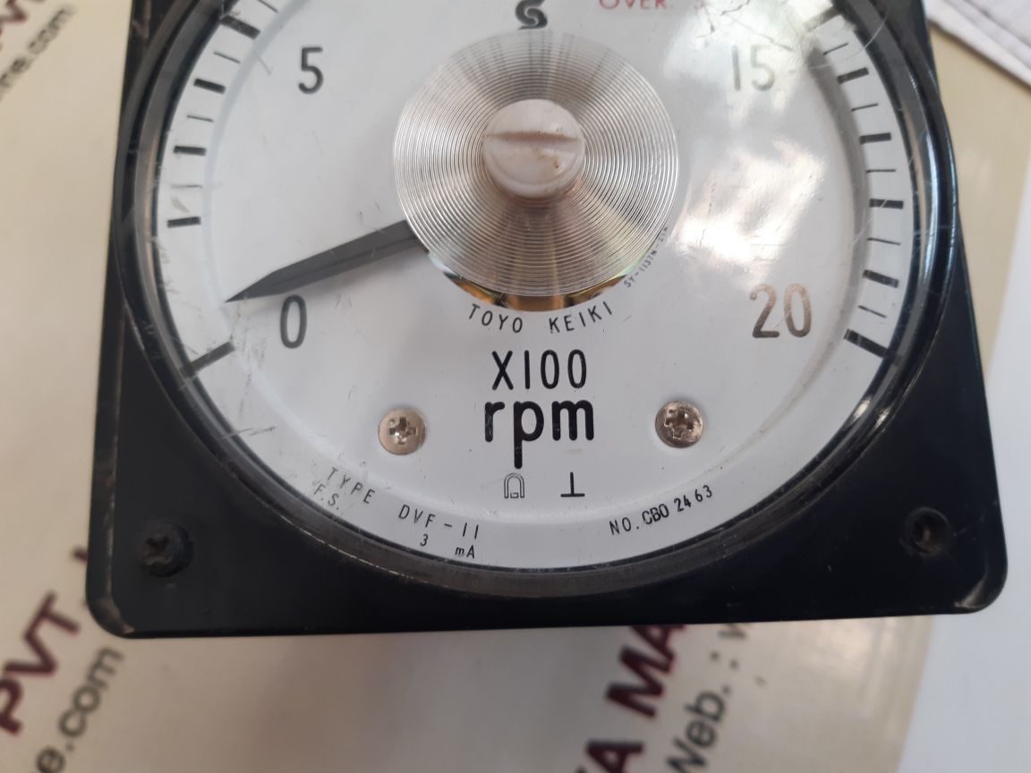 Toyo keiki dvf-11 x100 0-20 rpm meter 
