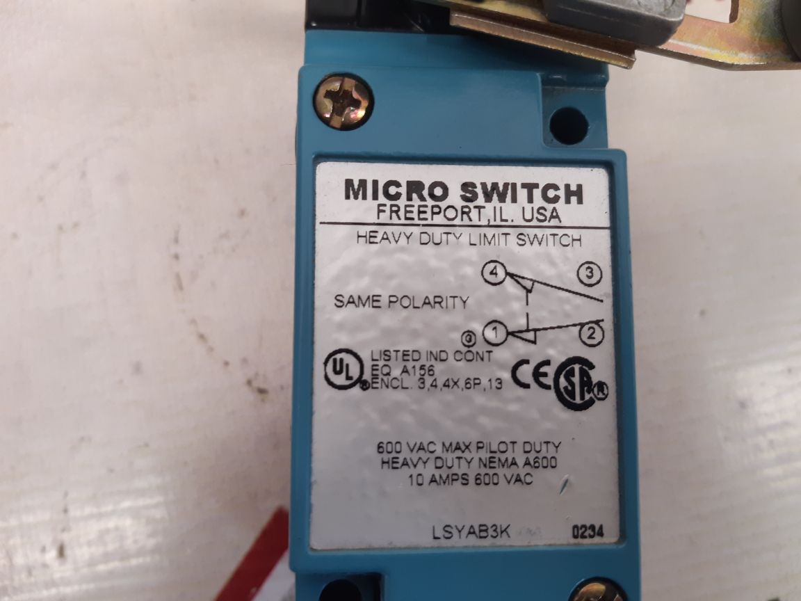 Micro switch lsyab3k heavy duty limit switch with lever 