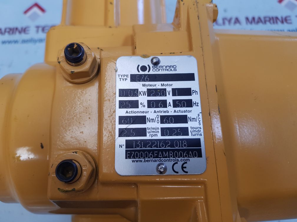 Bernard controls ez6 electric actuator