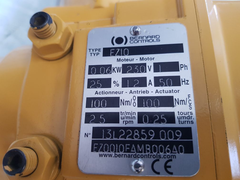 Bernard controls ez10 actuator