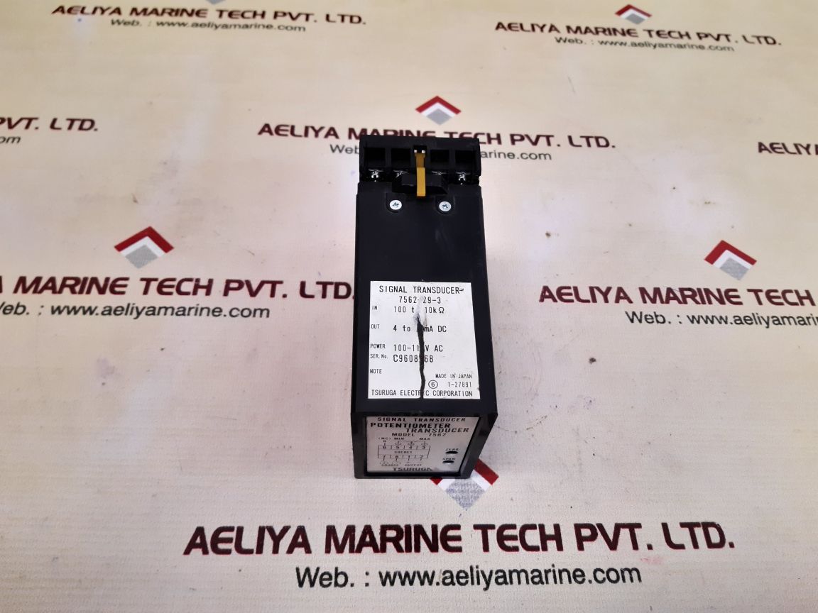 Tsuruga 7562-29-3 potentiometer transducer 100-110v ac
