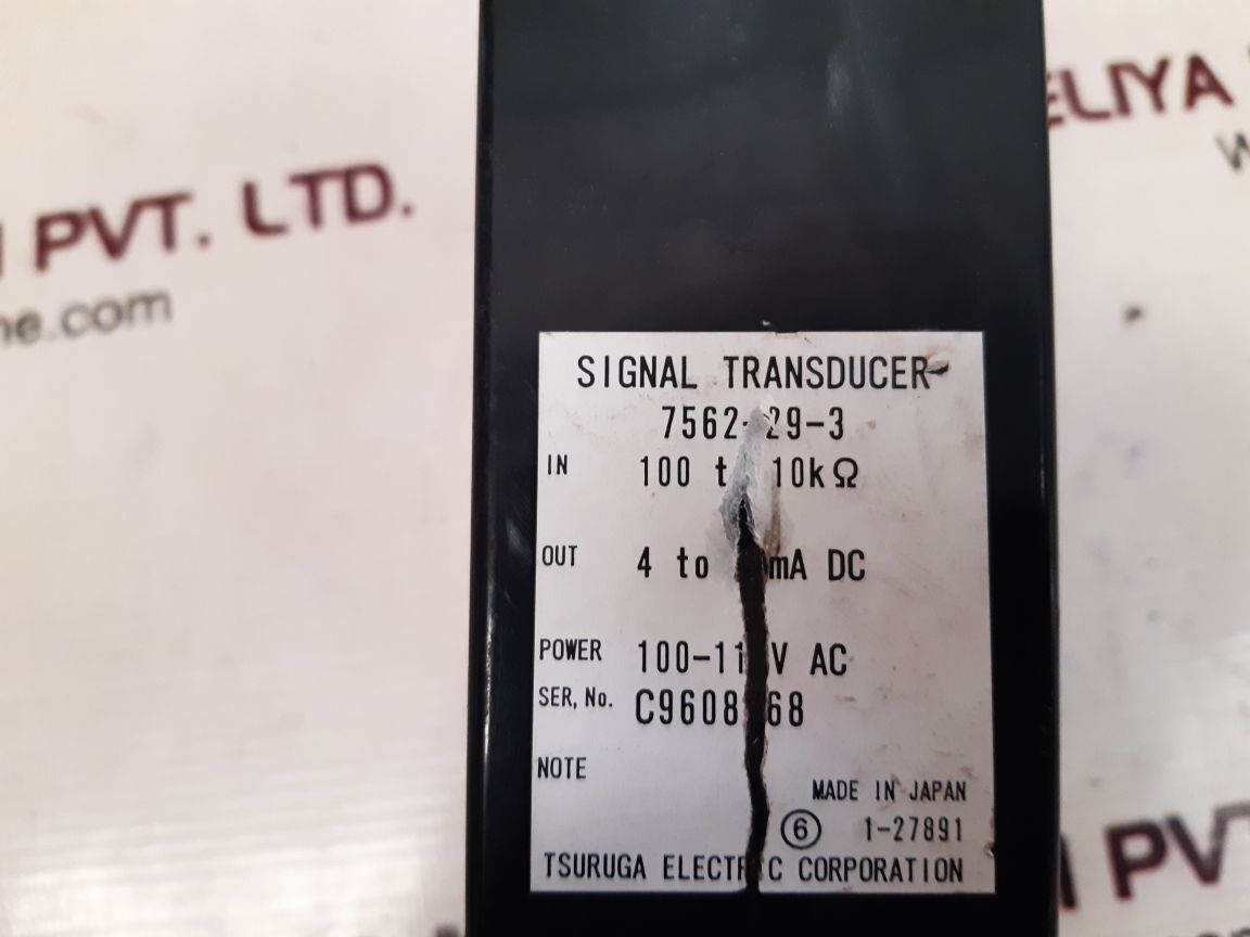 Tsuruga 7562-29-3 potentiometer transducer 100-110v ac