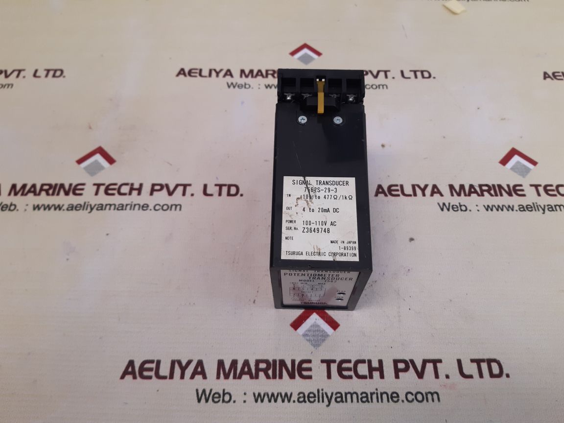 Tsuruga electric 7562s-29-3 potentiometer transducer used