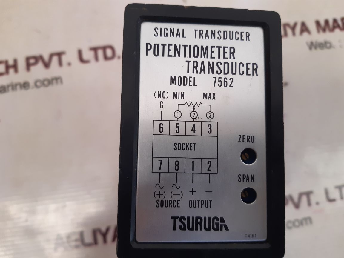 Tsuruga electric 7562s-29-3 potentiometer transducer used