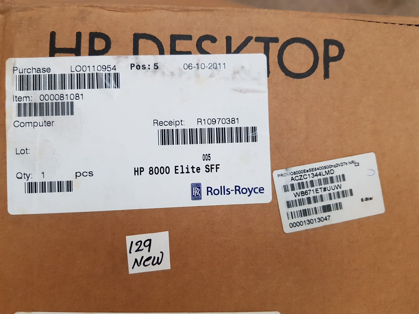 Hp compaq 8000 elite small form factor 