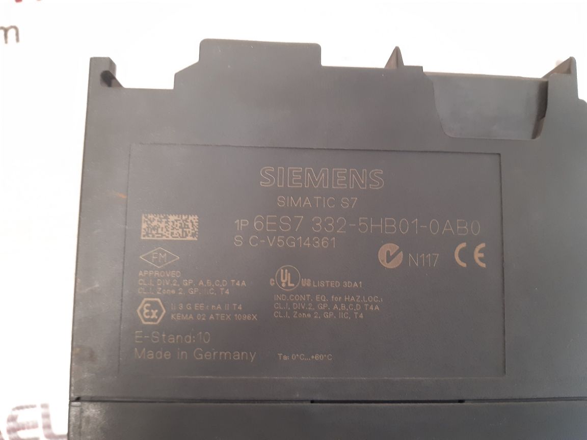 Siemens simatic s7 6es7 332-5hb01-0ab0 analog output module e-stand: 10