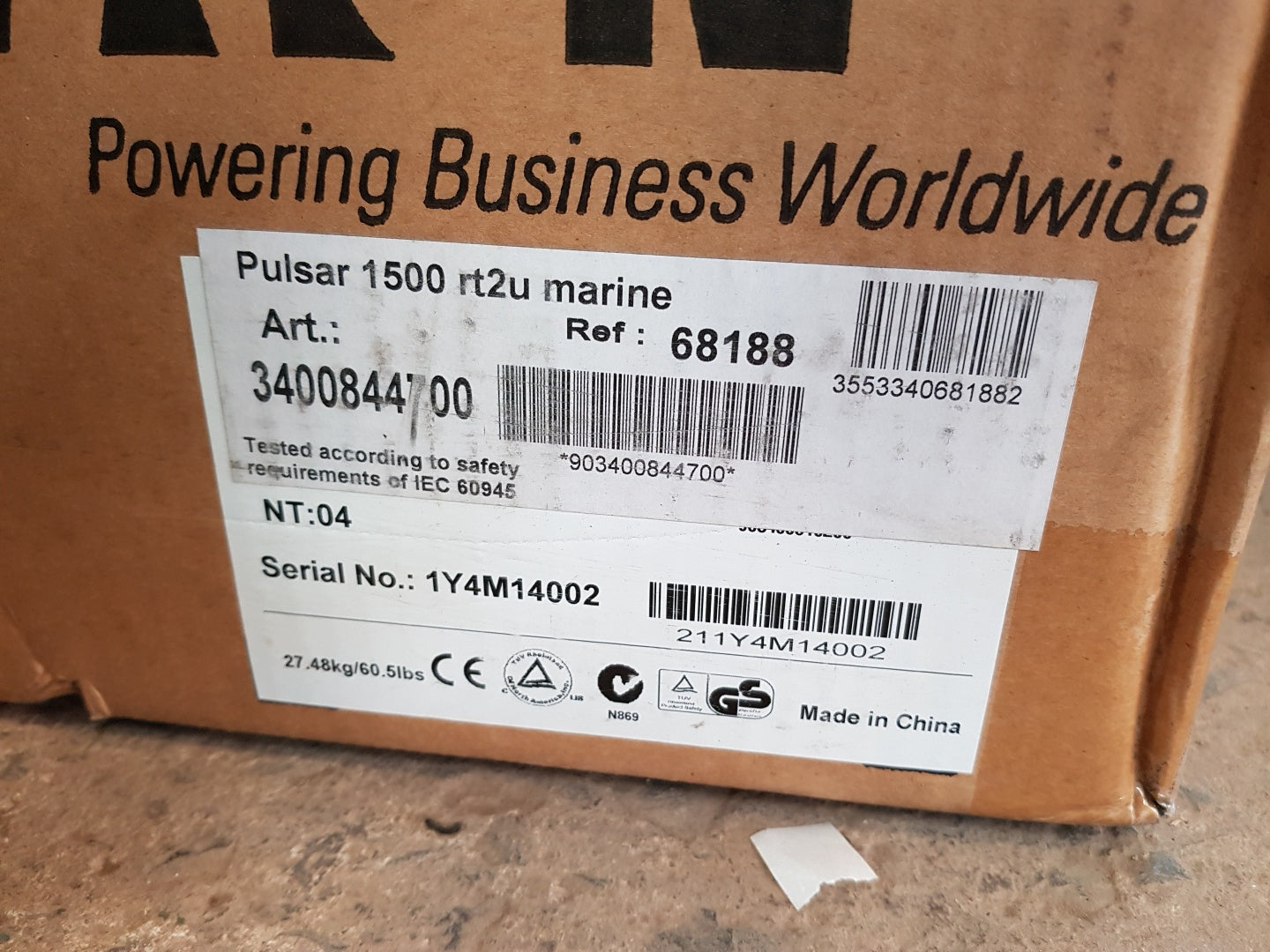 Eaton ex 1500 rt2u power supply 3400810200