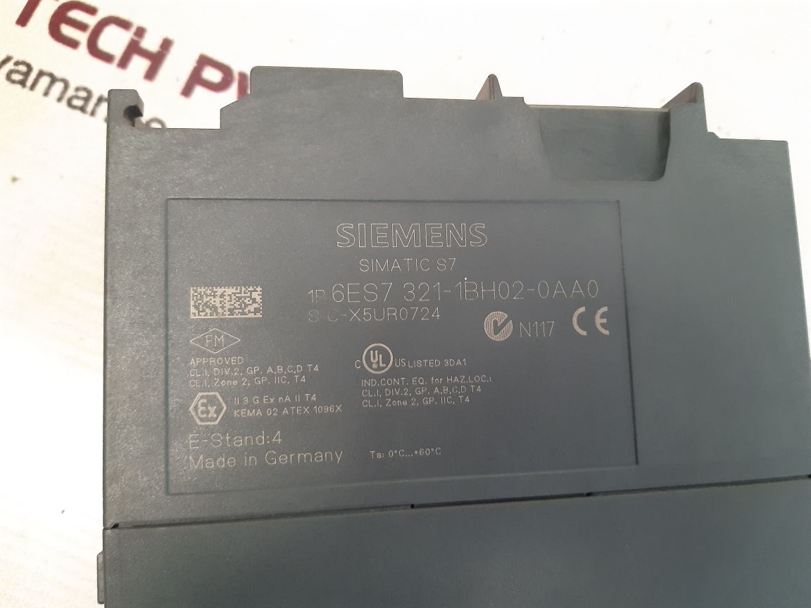 Siemens 6es7 321-1bh02-0aa0 simatic s7 input module