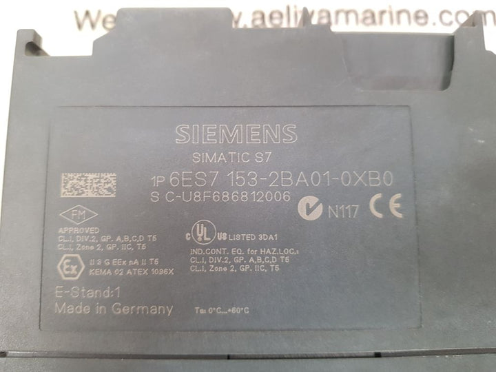 Siemens 6es7 153-2ba01-0xb0 interface module simatic et200m/ link