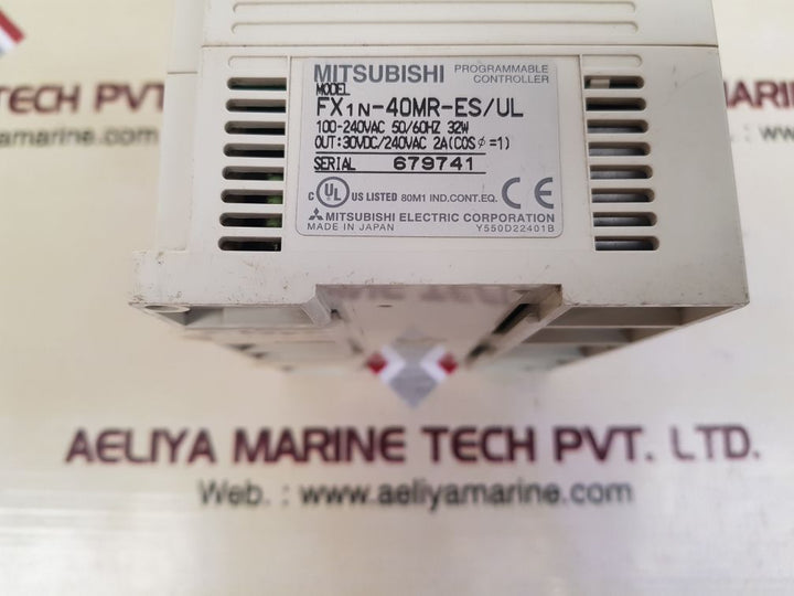Mitsubishi melsec fx1n-40mr-es/ul programmable controller 
