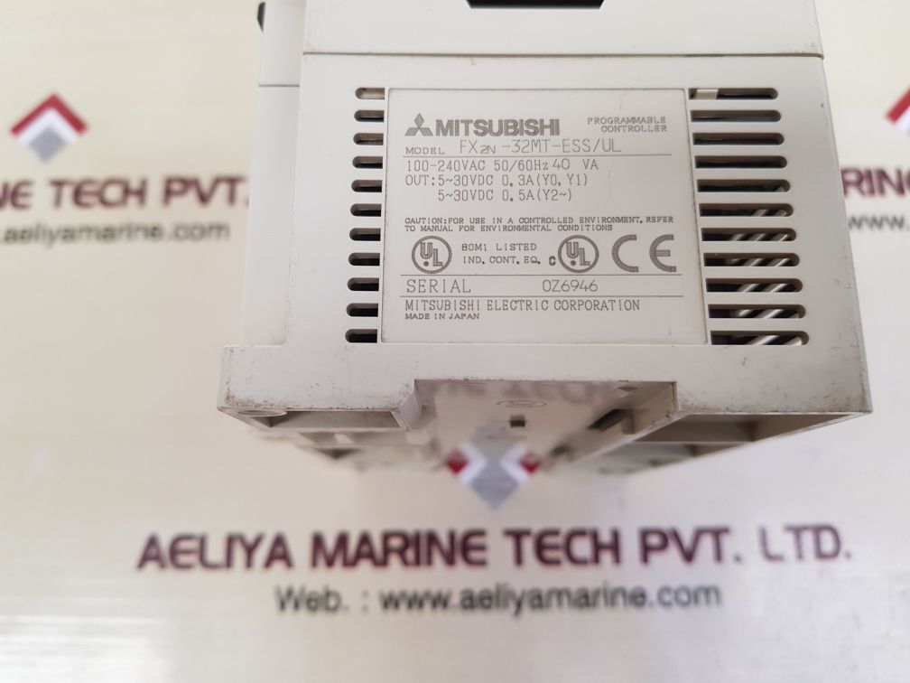 Mitsubishi fx2n-32mt-ess/ ul transistor unit 100-240vac 50/60hz 40va