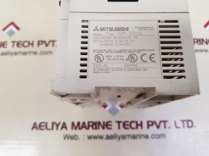 Mitsubishi fx2n-32mt-ess/ ul transistor unit 100-240vac 50/60hz 40va