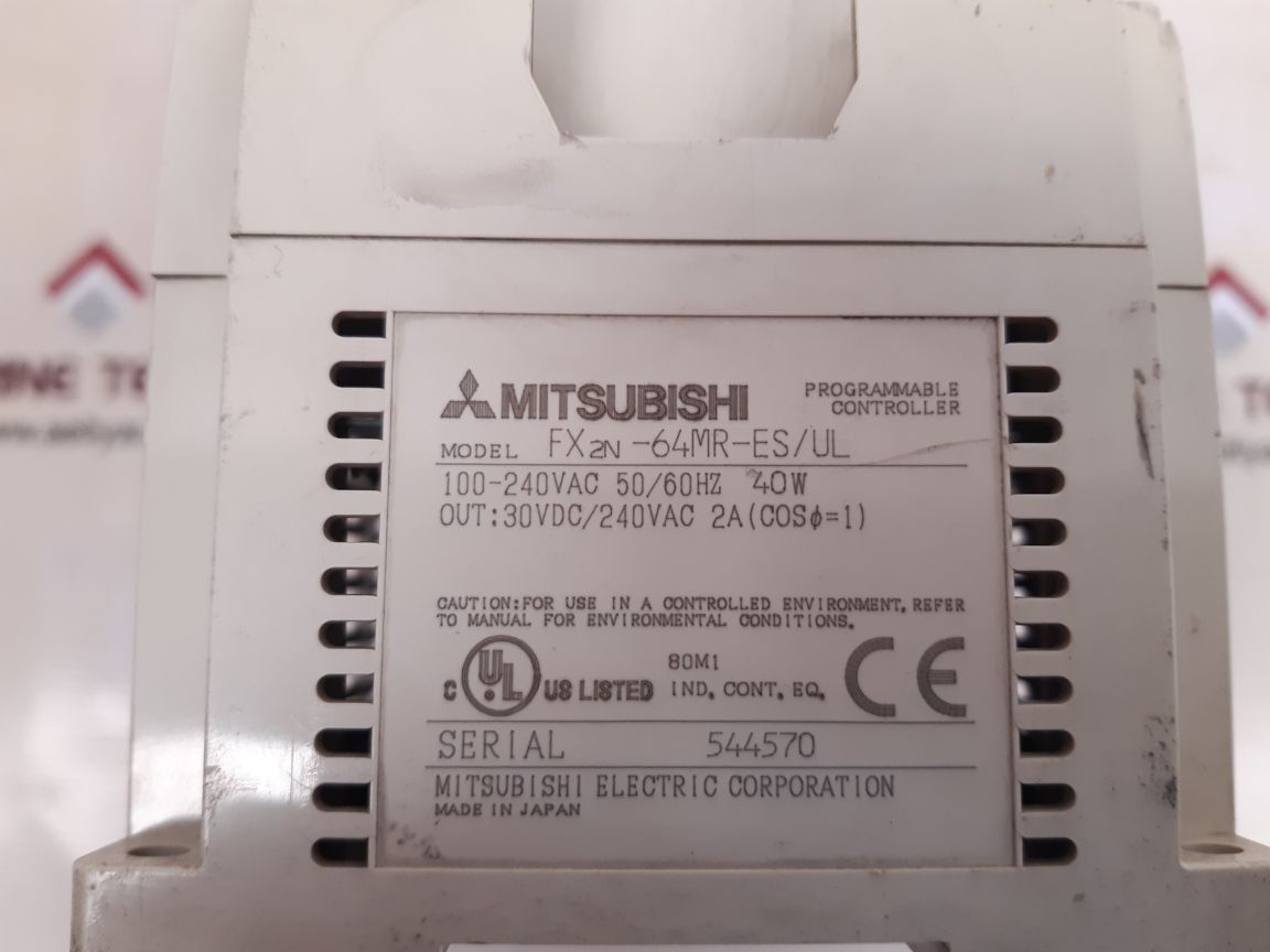 Mitsubishi fx2n-64mr-es/ul programmable controller