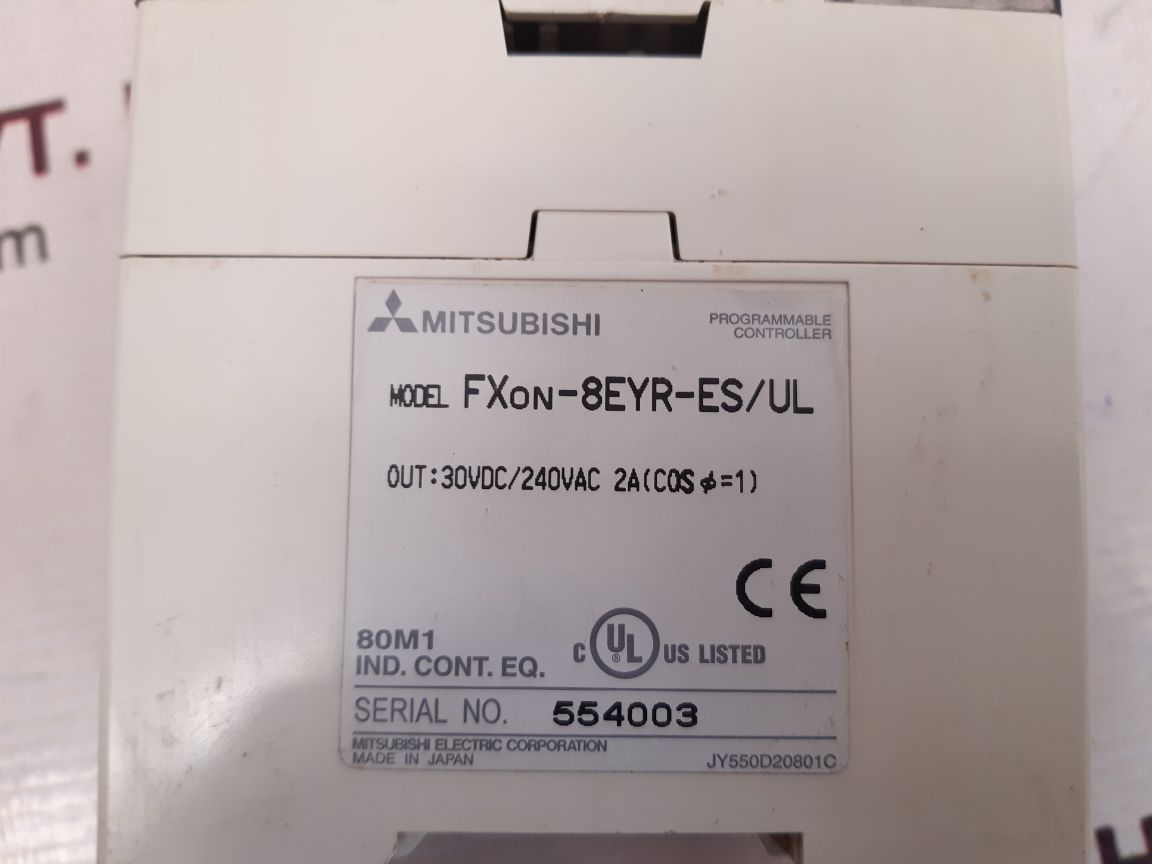 Mitsubishi fxon-8eyr-es/ul programmable controller 