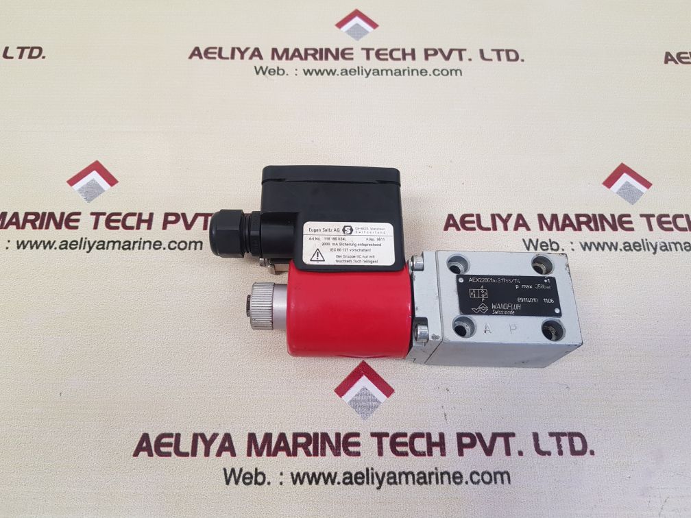 Wandfluh aex22061a-s1788/t4 directional valve with eugen seitz 118-195-024l coil