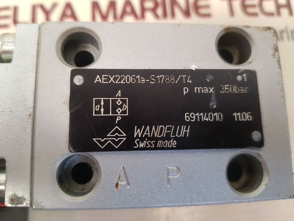 Wandfluh aex22061a-s1788/t4 directional valve with eugen seitz 118-195-024l coil