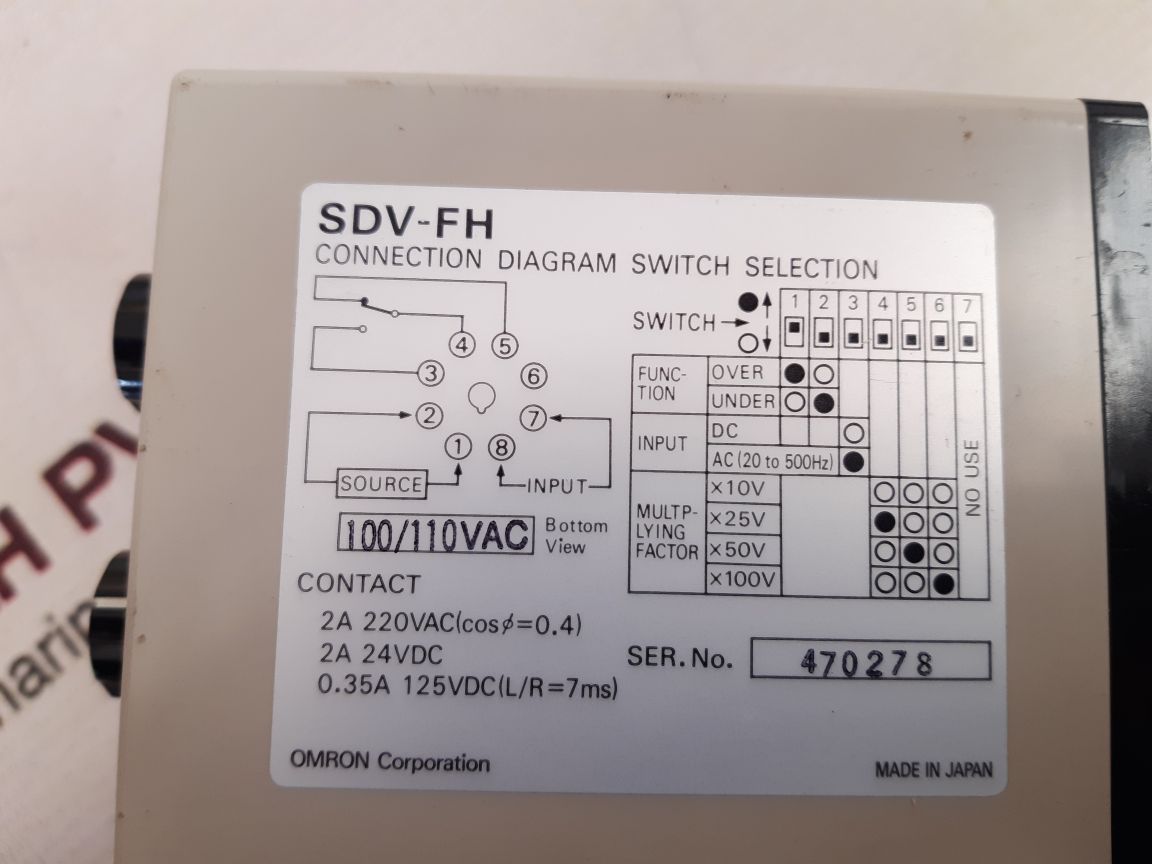 Omron sdv-fh6 voltage sensor new