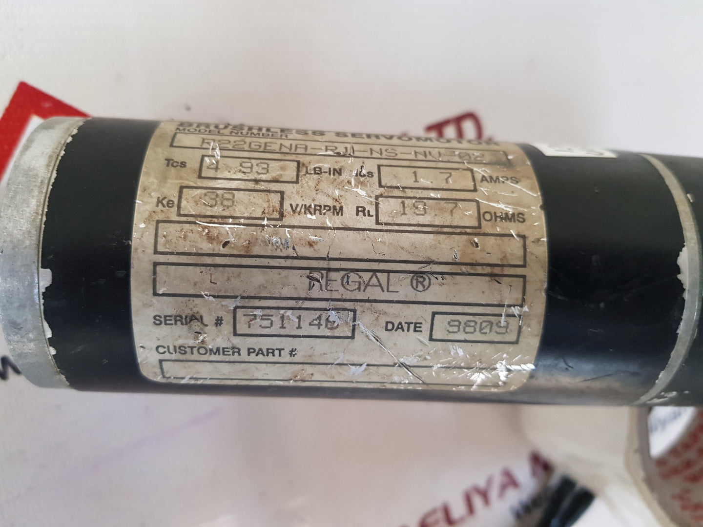 Pacific scientific r22gena-r1-ns-nv-02 brushless servo motor